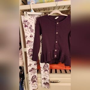 Kate Quinn plum fairy legging and ribbed top